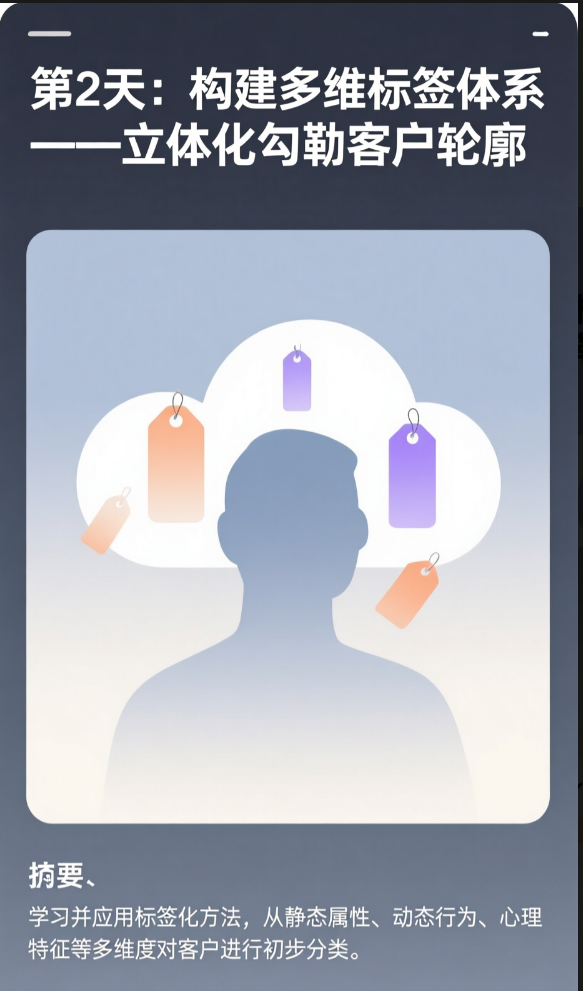 第2天：构建多维标签体系——立体化勾勒客户轮廓