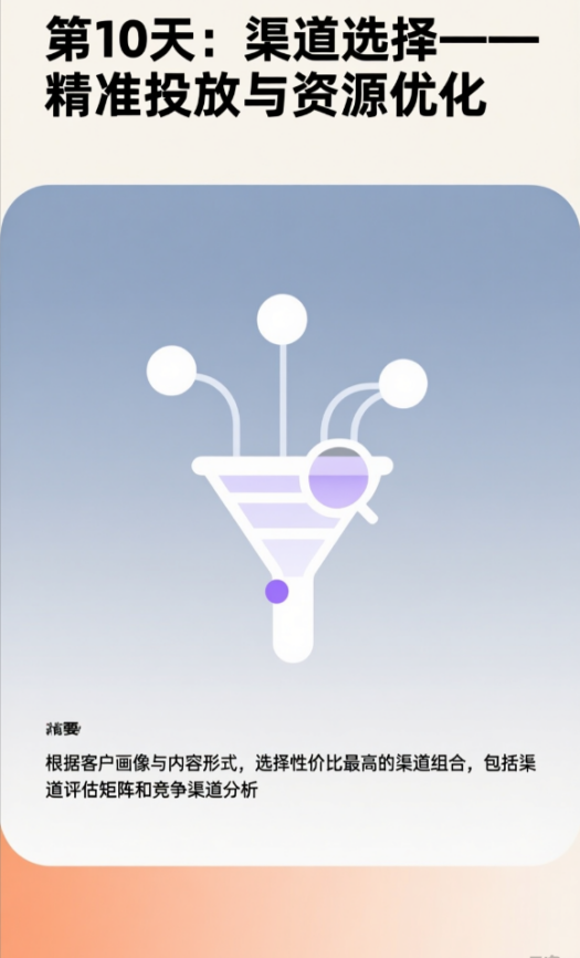 第10天：渠道选择——精准投放与资源优化