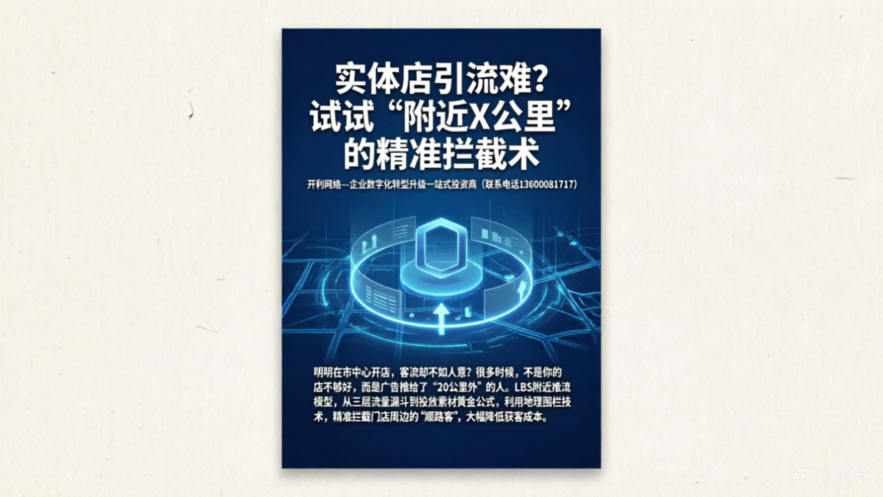 实体店引流难？试试“附近X公里”的精准拦截术