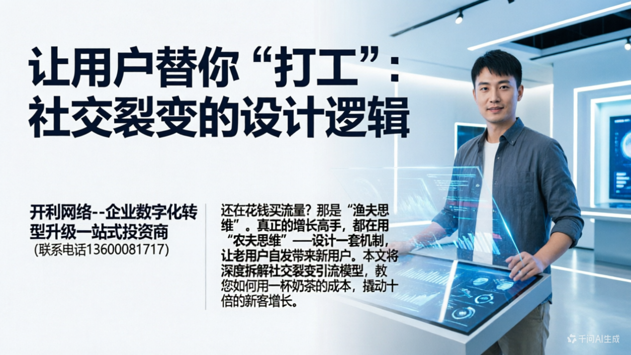 让用户替你“打工”：社交裂变的设计逻辑