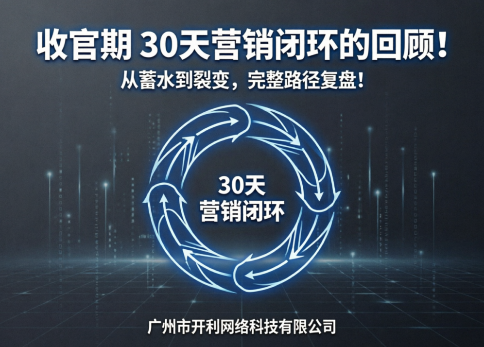 30天营销闭环的回顾