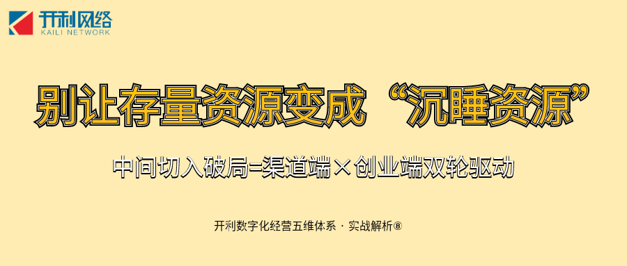有门店/渠道资源，如何“中间切入”快速放量？