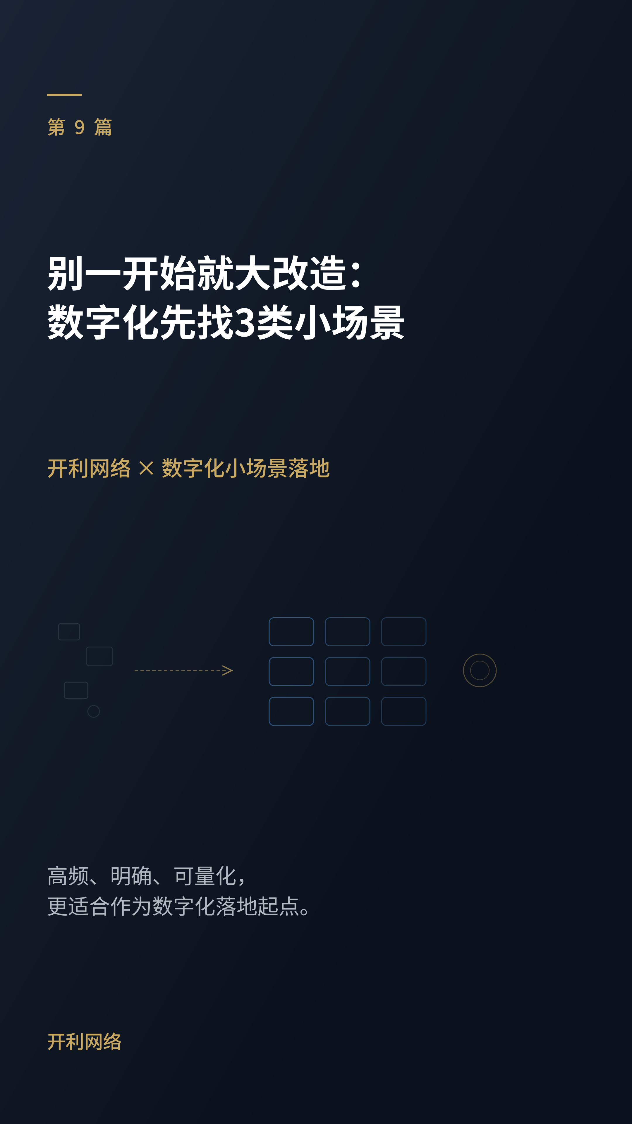 别一开始就“大改造”：数字化落地先找这3类小场景